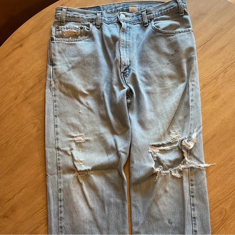 Men's Vintage Levi’s Distressed Rips and Holes